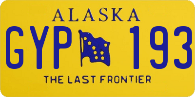 AK license plate GYP193