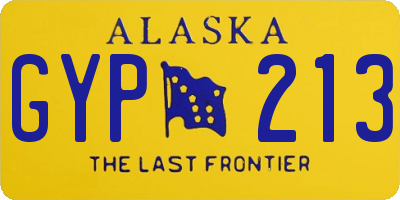 AK license plate GYP213