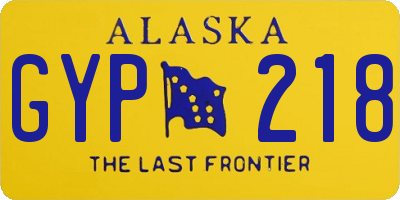 AK license plate GYP218