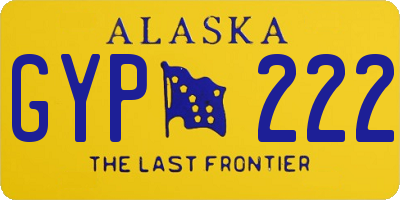AK license plate GYP222