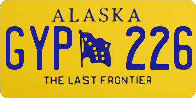 AK license plate GYP226