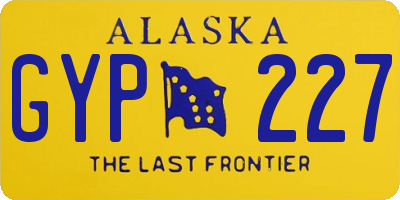 AK license plate GYP227