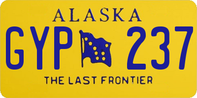 AK license plate GYP237