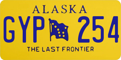 AK license plate GYP254