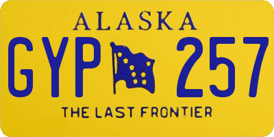 AK license plate GYP257