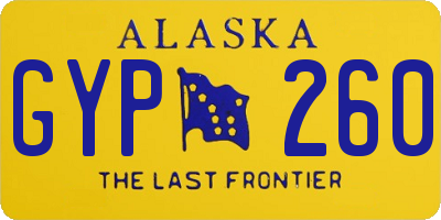 AK license plate GYP260