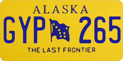 AK license plate GYP265