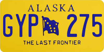 AK license plate GYP275