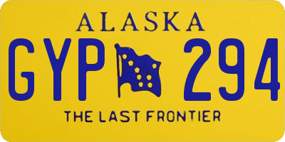 AK license plate GYP294