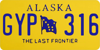 AK license plate GYP316
