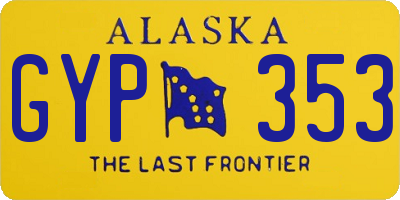 AK license plate GYP353