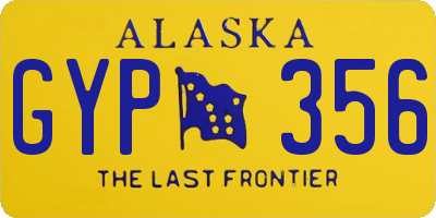 AK license plate GYP356