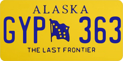 AK license plate GYP363