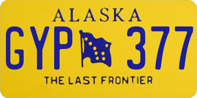 AK license plate GYP377