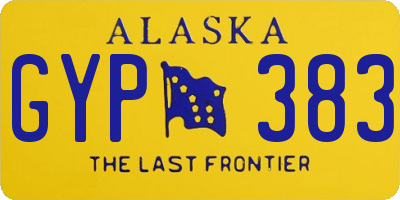 AK license plate GYP383