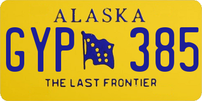 AK license plate GYP385