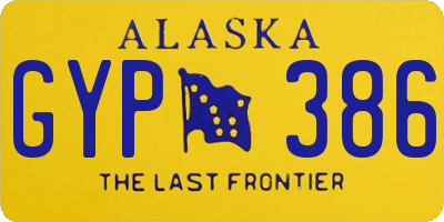 AK license plate GYP386