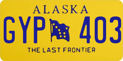 AK license plate GYP403