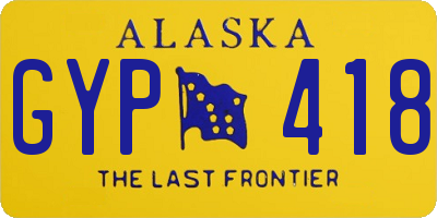 AK license plate GYP418