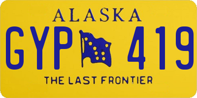 AK license plate GYP419