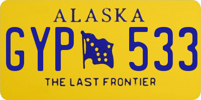 AK license plate GYP533