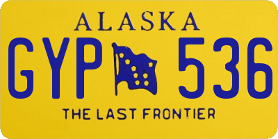 AK license plate GYP536