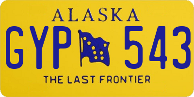 AK license plate GYP543