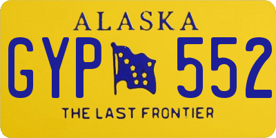 AK license plate GYP552