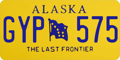 AK license plate GYP575