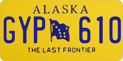 AK license plate GYP610
