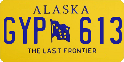 AK license plate GYP613