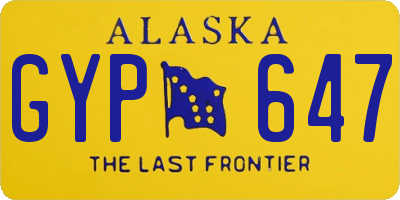 AK license plate GYP647