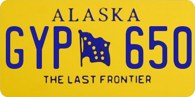 AK license plate GYP650