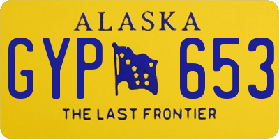 AK license plate GYP653