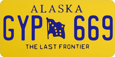 AK license plate GYP669