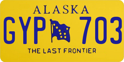 AK license plate GYP703