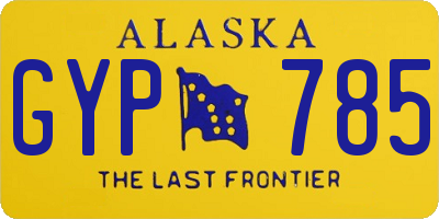 AK license plate GYP785