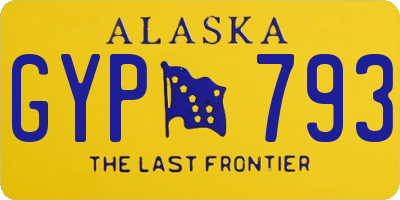 AK license plate GYP793