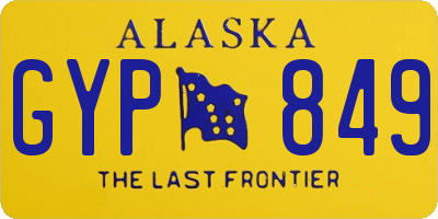 AK license plate GYP849