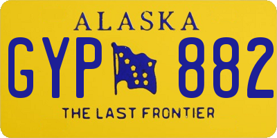 AK license plate GYP882