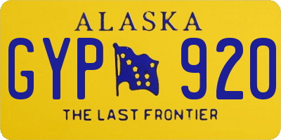 AK license plate GYP920