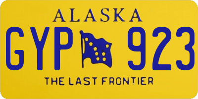 AK license plate GYP923
