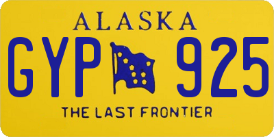 AK license plate GYP925
