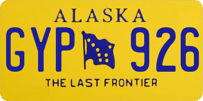 AK license plate GYP926