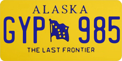 AK license plate GYP985