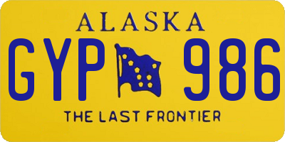 AK license plate GYP986