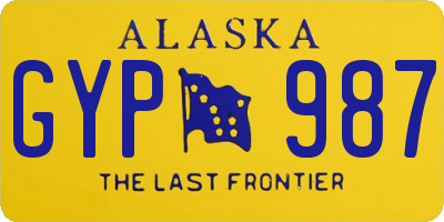 AK license plate GYP987