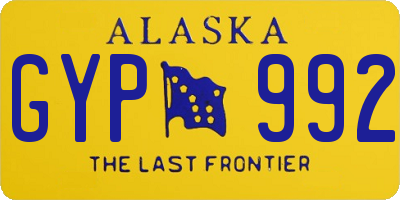 AK license plate GYP992