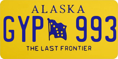 AK license plate GYP993
