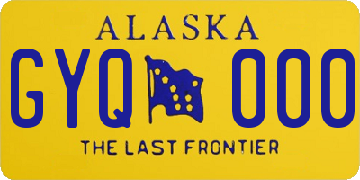 AK license plate GYQ000